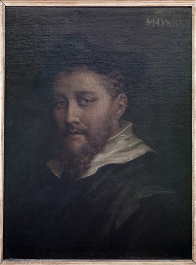 Portret vermoedelijk van de kunstenaar, 1532 door Antonio da Correggio